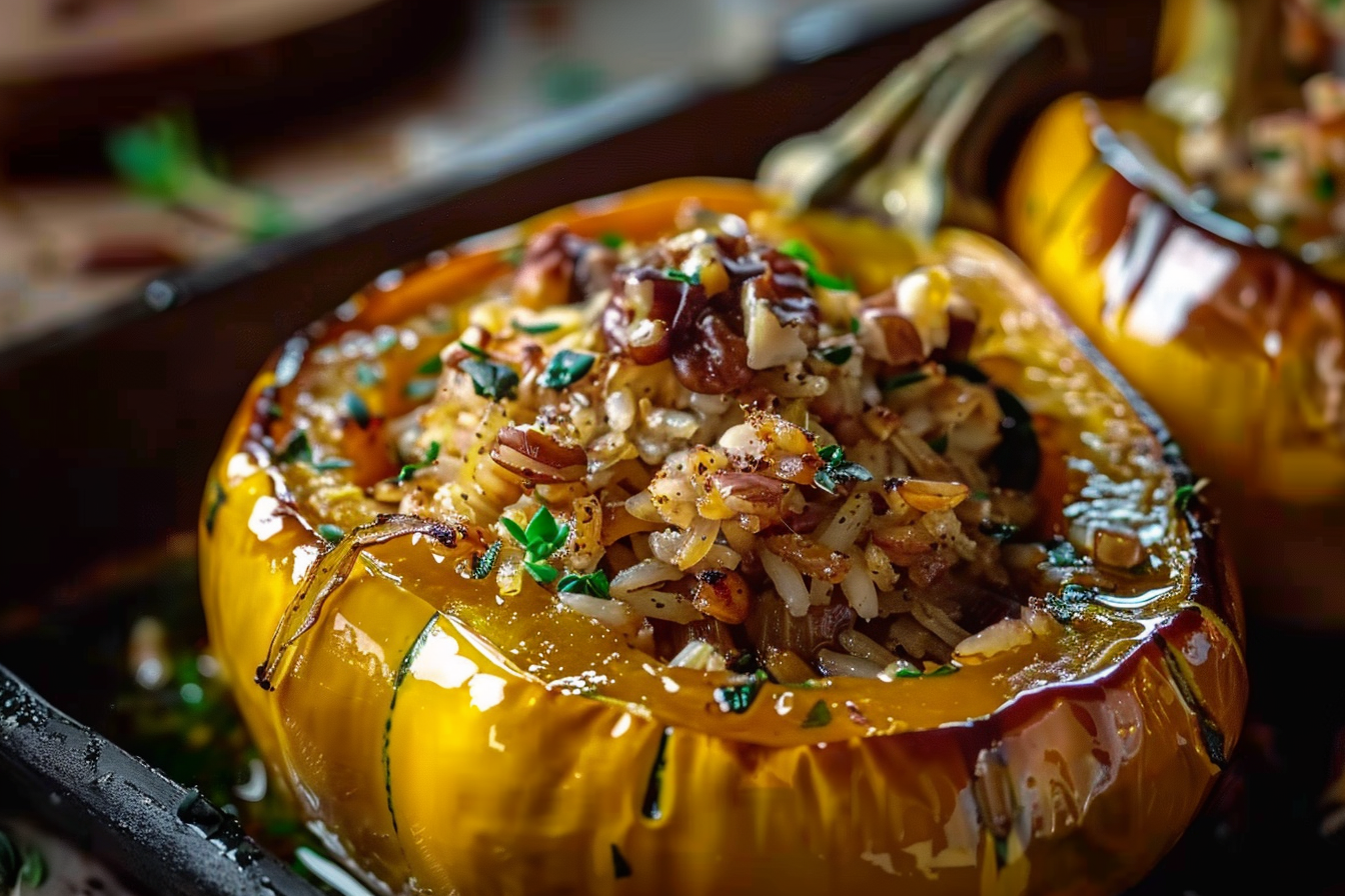 Savory Stuffed Roasted Squash