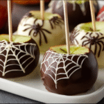Spiderweb Chocolate Apple Slices 🍏🕸️