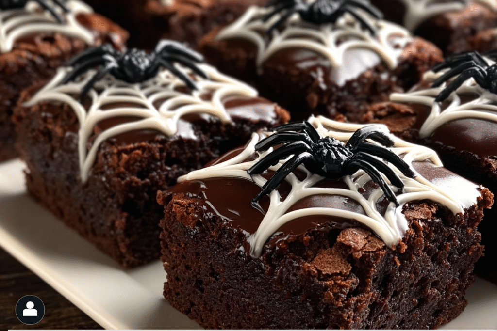 Spiderweb Fudge Brownies
