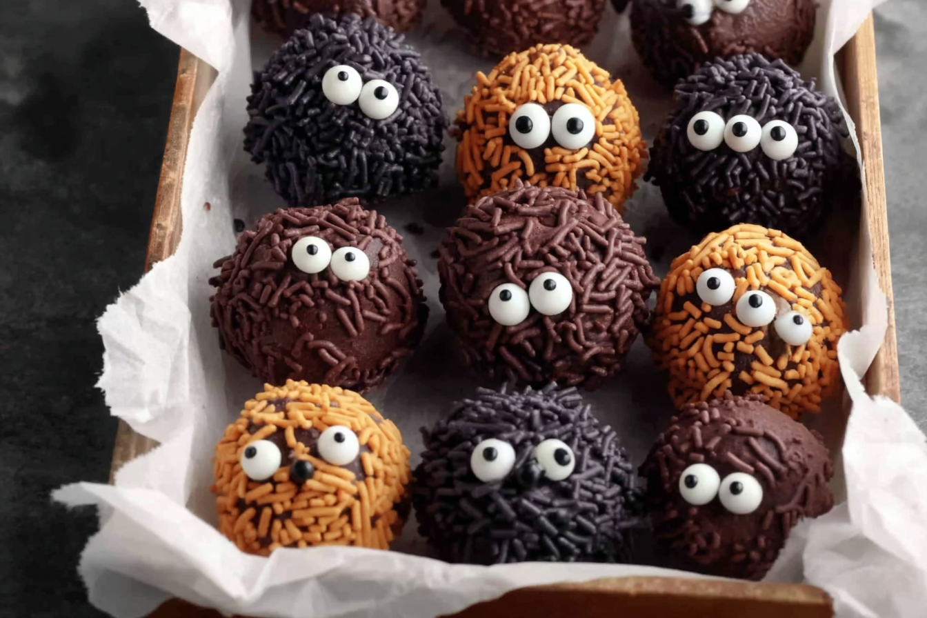 Spooky Chocolate Monster Truffles