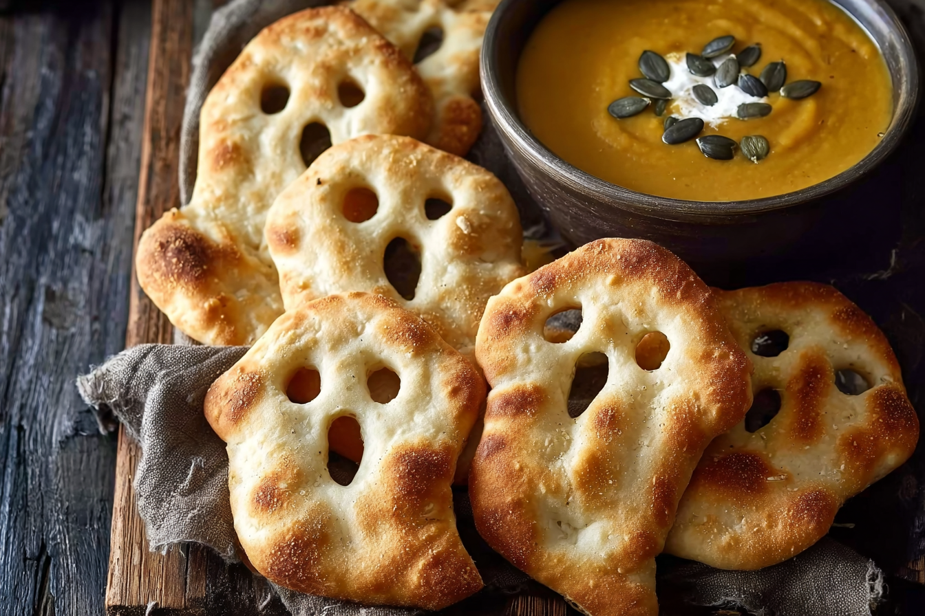 Spooky Ghost Flatbreads