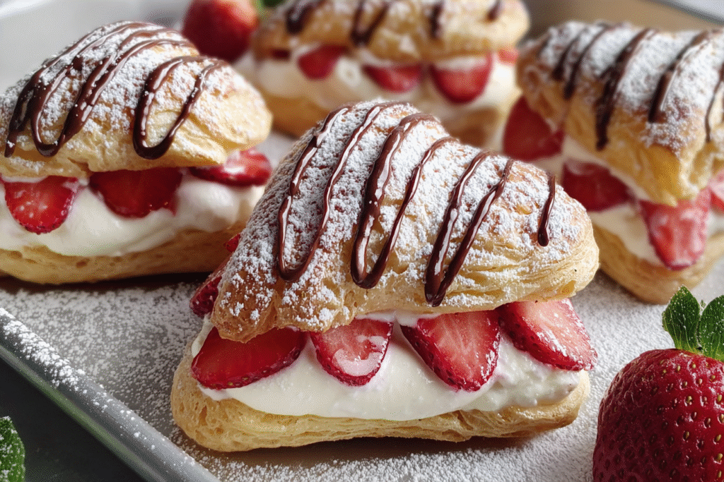 Strawberry Cream Puff Hearts