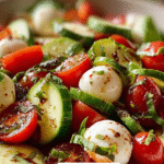 Zesty Cucumber Caprese Salad