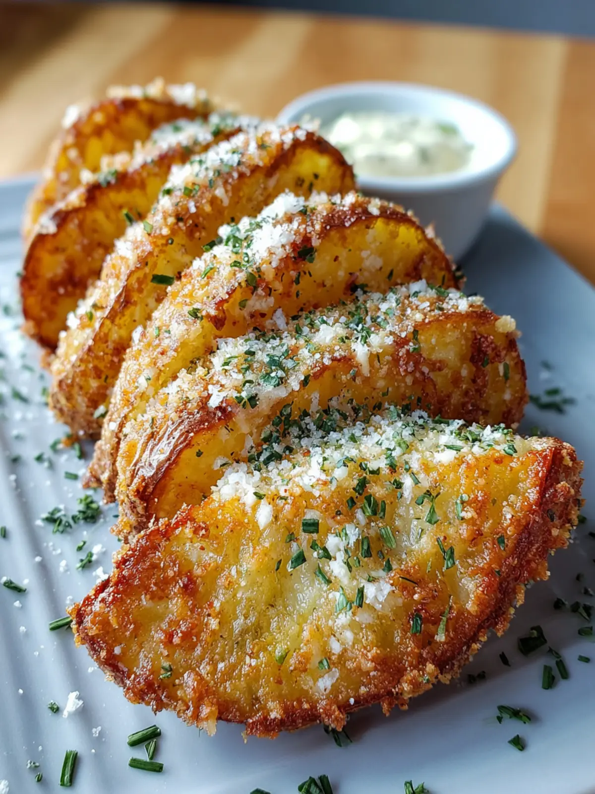 Crispy Parmesan Garlic Potato Wedges First Image
