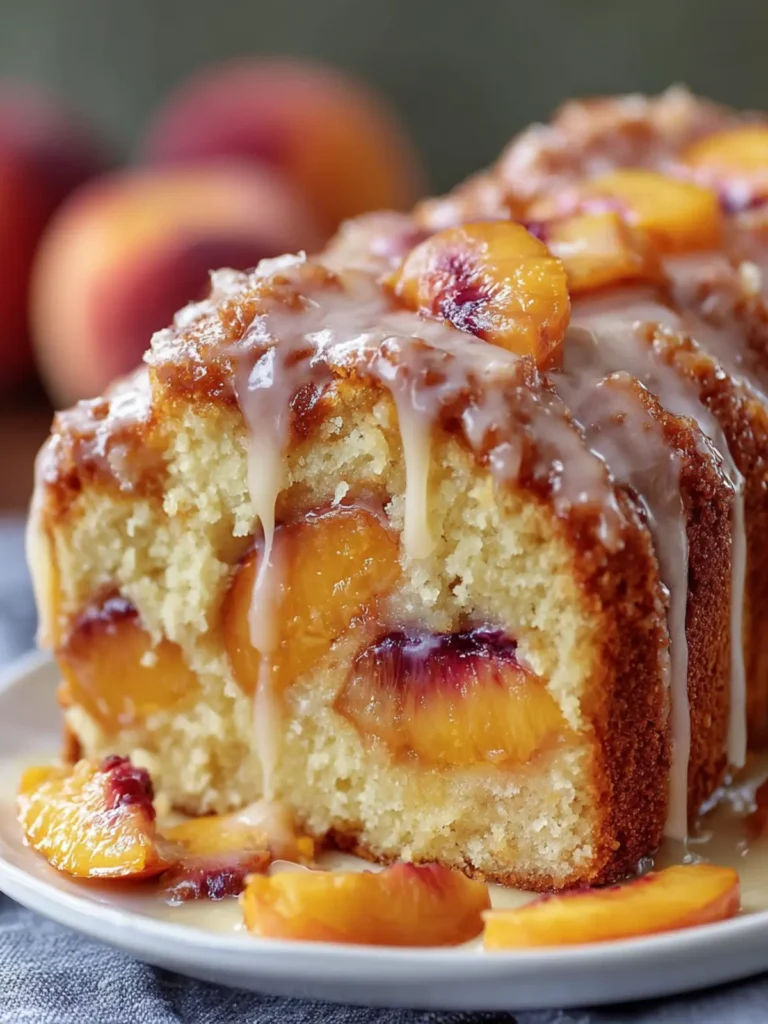 Peach Glazed Pound Cake First Image