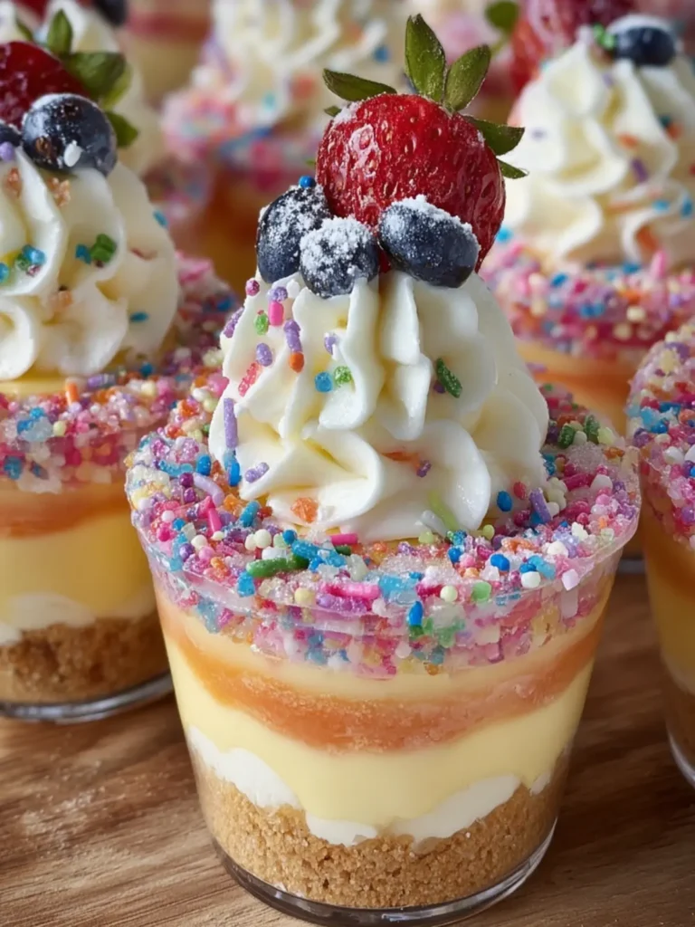 Cupcake Topped Layered Dessert Cups First Image