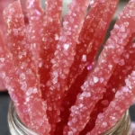 Homemade Pink Rock Candy Sticks First Image