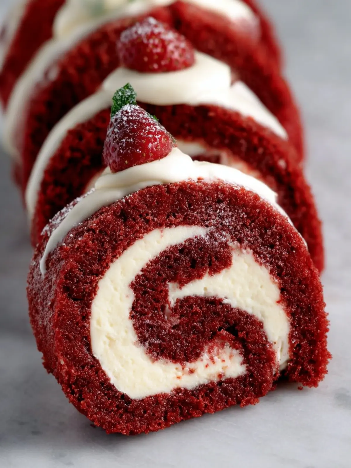 Red Velvet Cake Roll Dessert: Irresistibly Soft and Creamy 6
