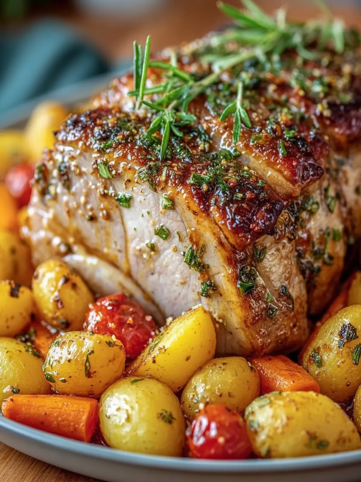 Herb-Roasted Pork with Vegetables First Image