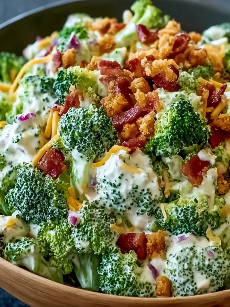 Creamy Broccoli Bacon Salad Recipe First Image