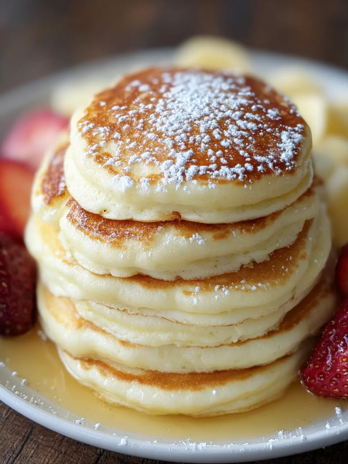 Fluffy Homemade Pancake Stack First Image
