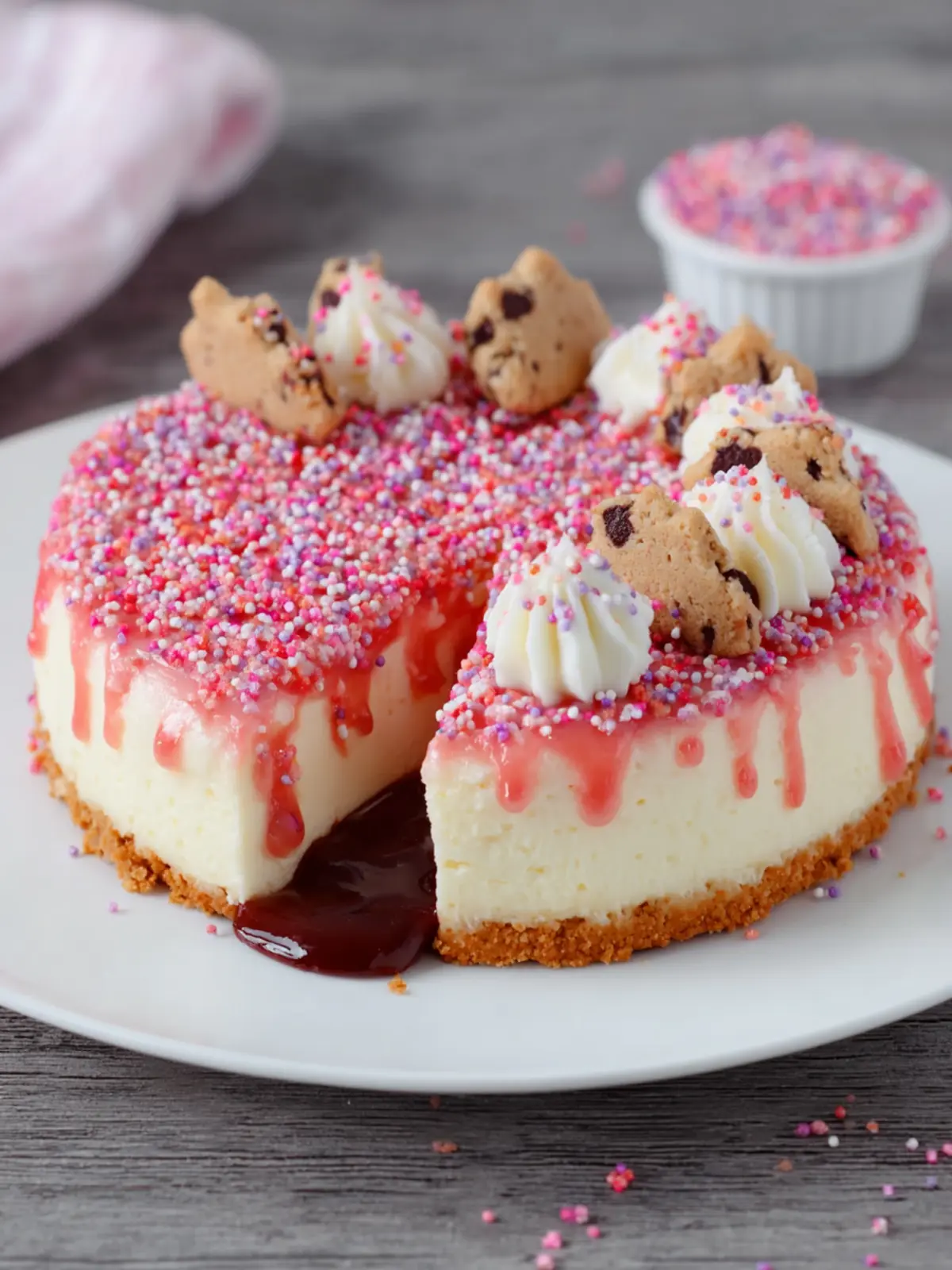 Iced Animal Cookie Cheesecake First Image