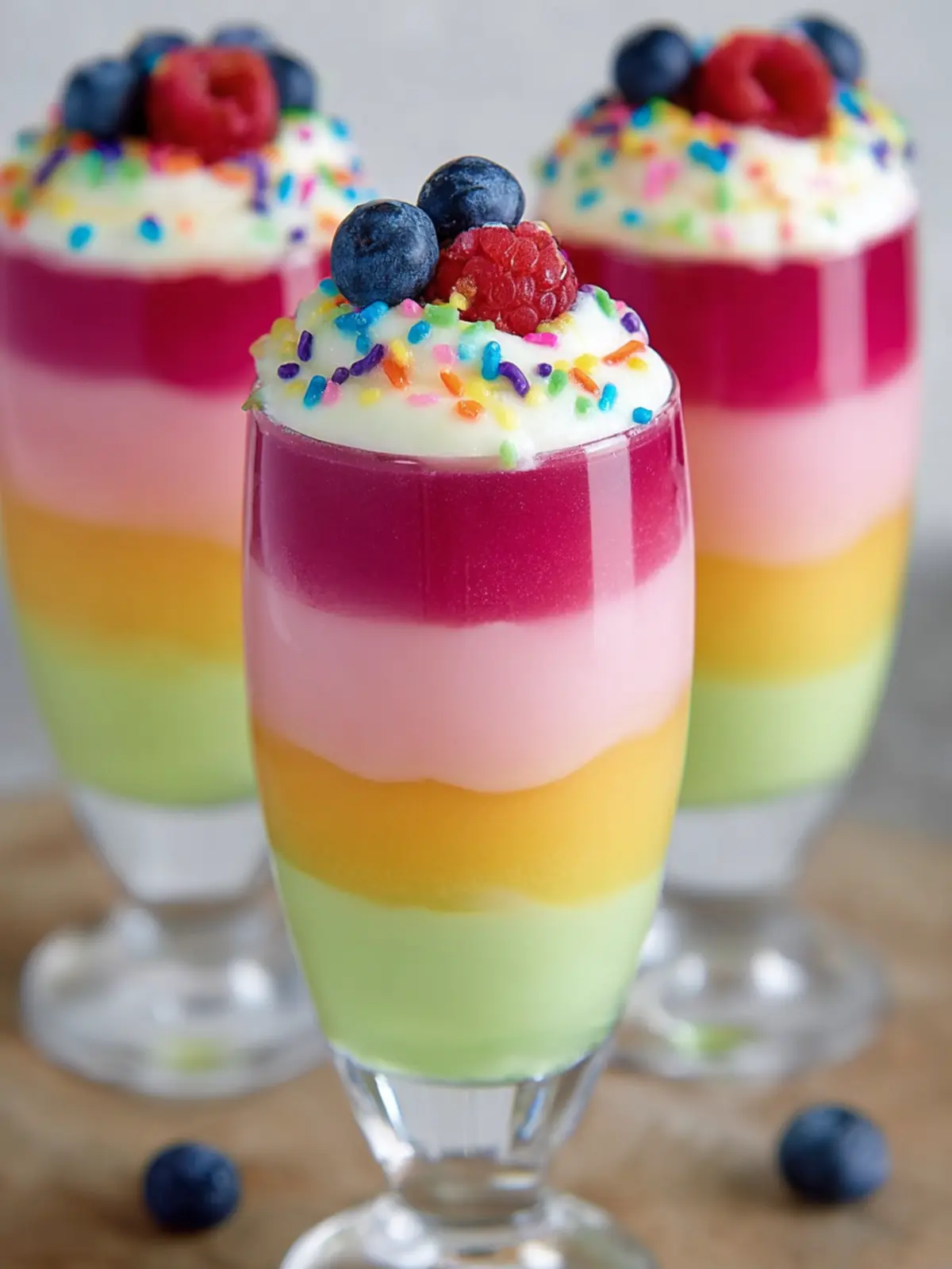 Colorful Layered Rainbow Pudding: Indulgent Treat That Delights 6