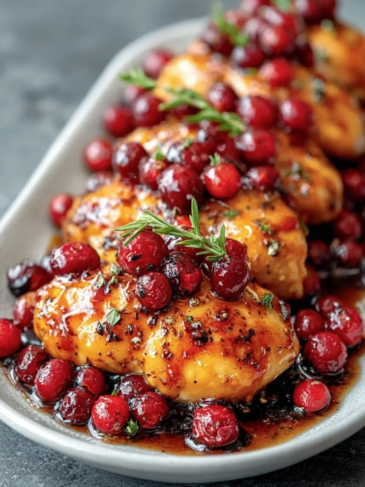 Balsamic Glazed Cranberry Chicken First Image