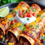 Flavorful Ground Beef Enchiladas with Black Beans & Corn First Image