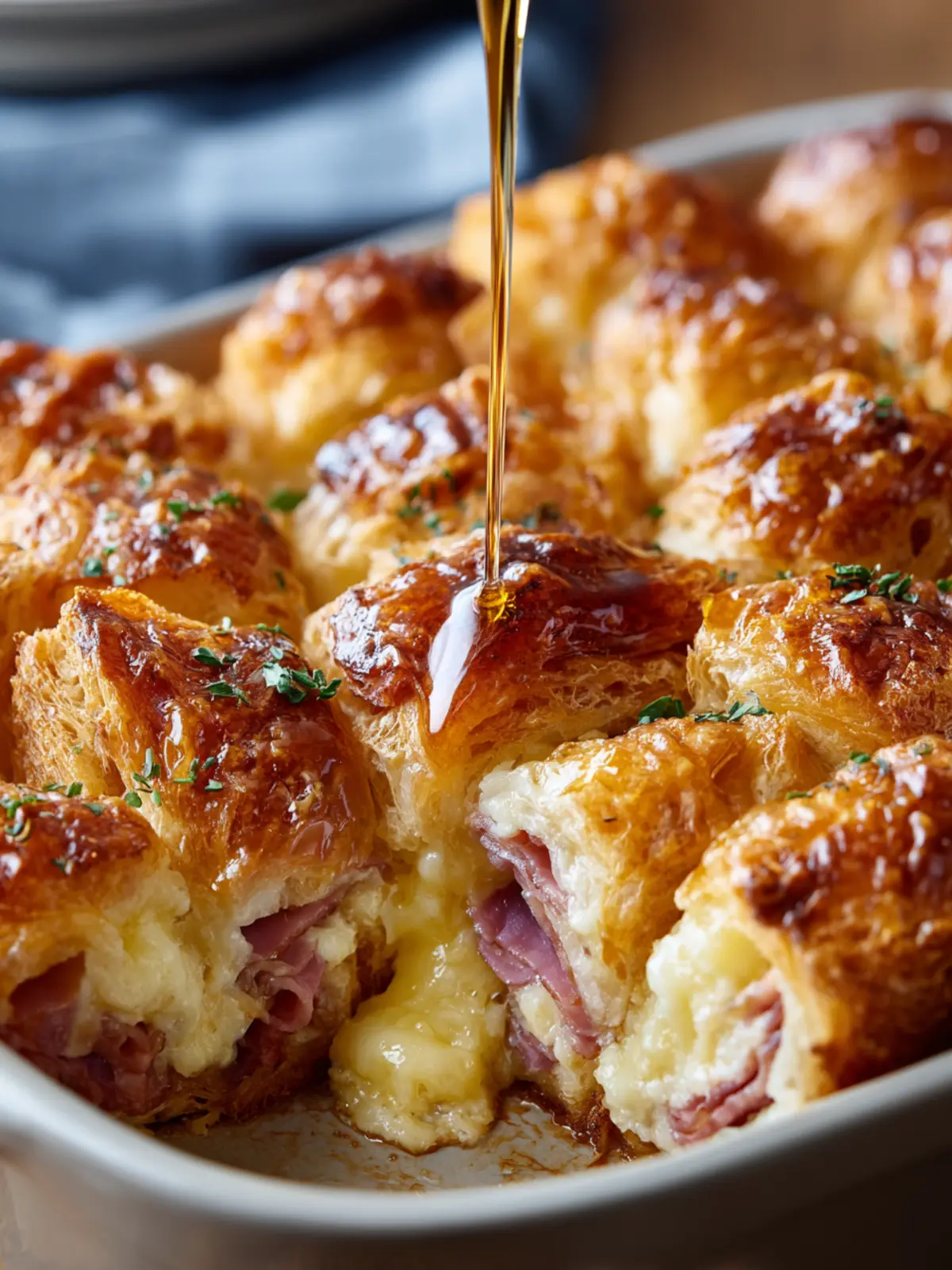 Ham and Cheese Croissant Bake : Buttery, Golden & Crowd-Pleasing First Image