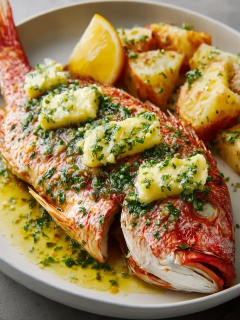 Baked Red Snapper with Lemon Herb Butter – A Simple, Elegant Seafood Dinner First Image