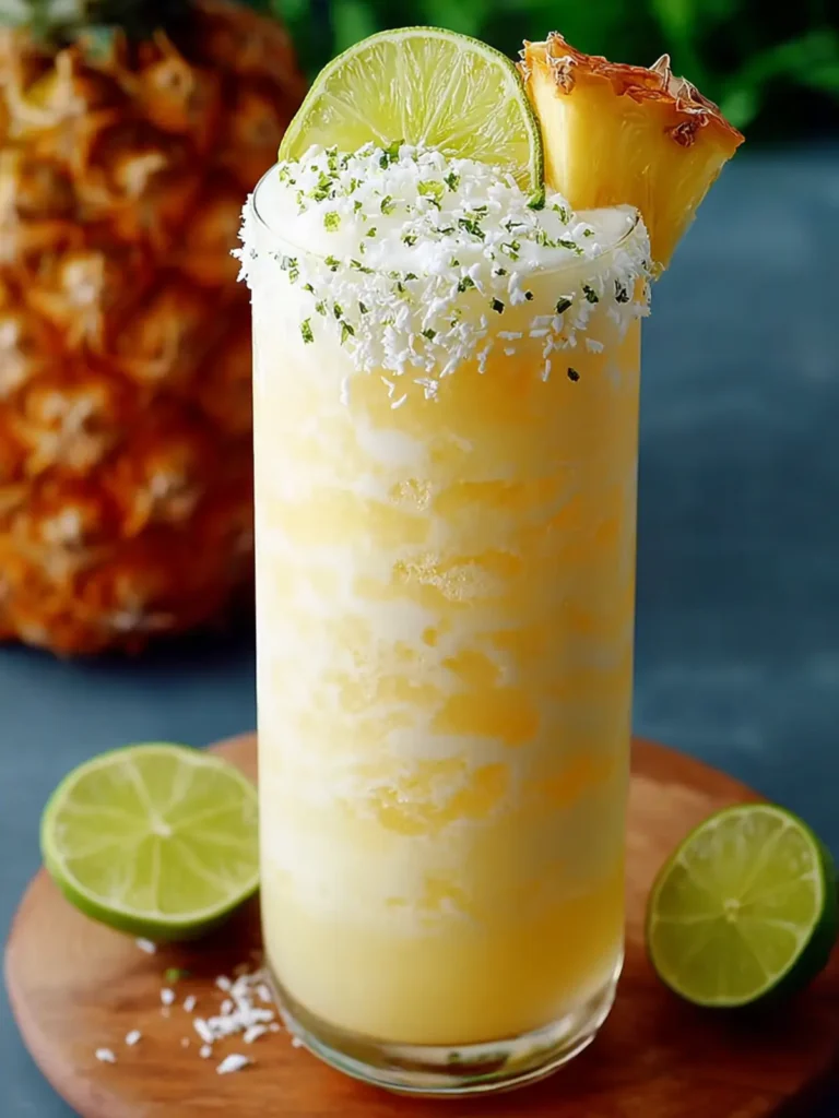Non Alcoholic Piña Colada Punch for Refreshing Summer Fun First Image