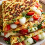 Caprese Pesto Quesadillas : Vegetarian, Fresh, and Packed with Mediterranean Flavor First Image