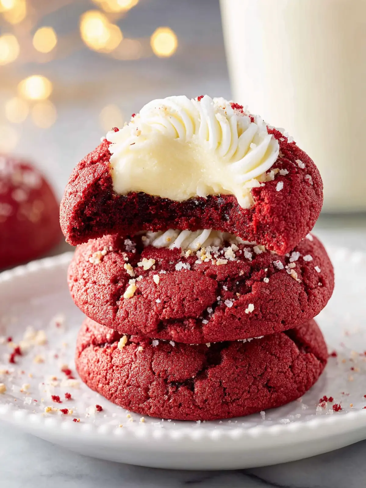 Red Velvet Cheesecake Cookies First Image