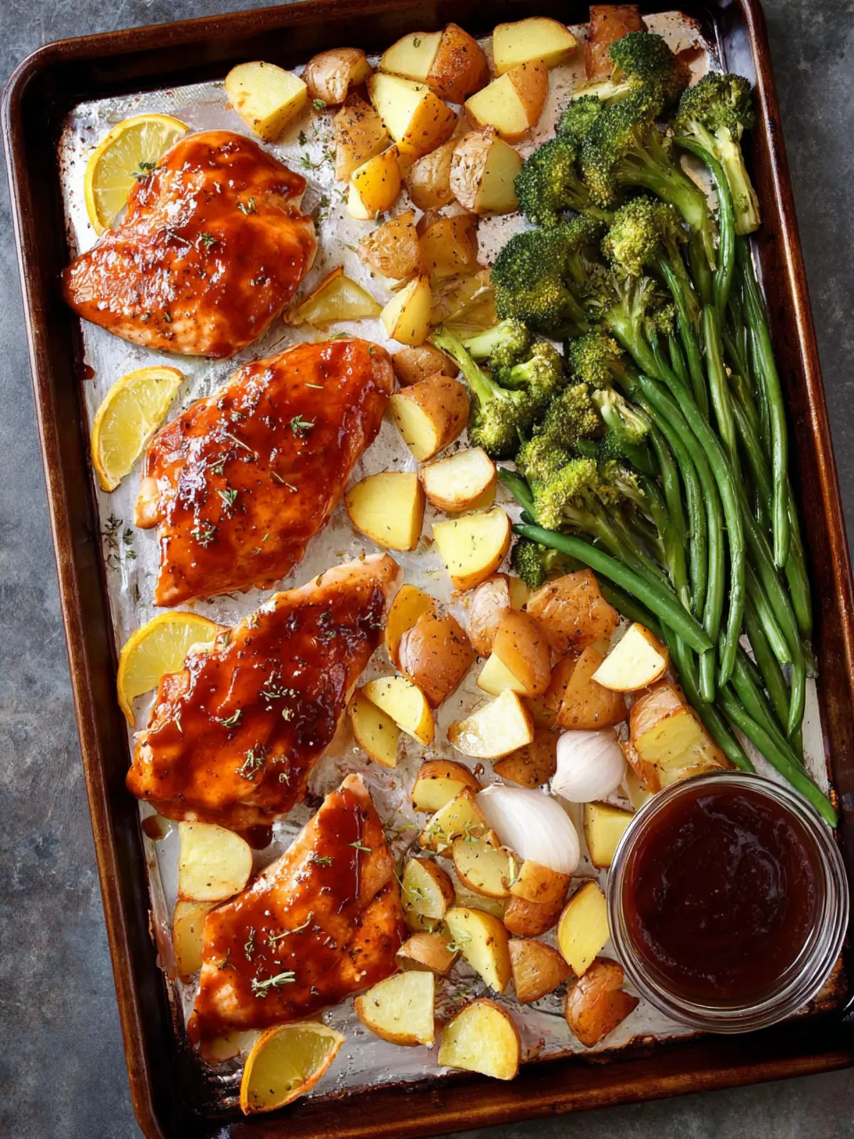 BBQ Chicken Sheet Pan Dinner First Image