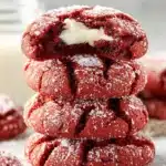 Red Velvet Crinkle Cookies First Image