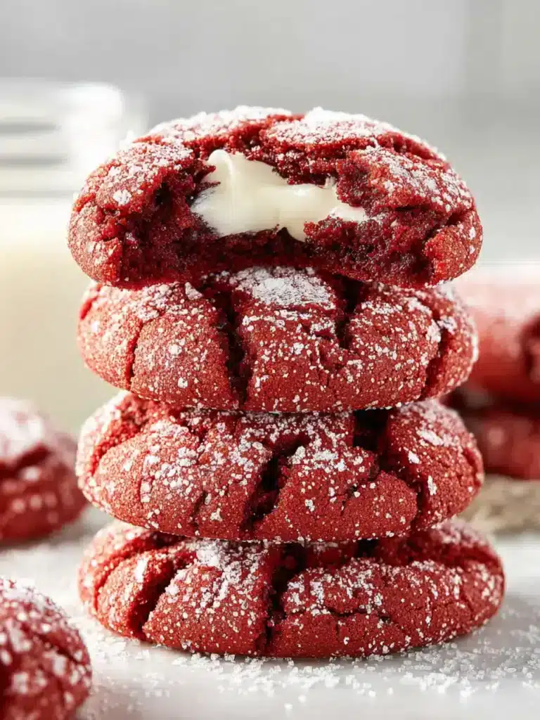 Red Velvet Crinkle Cookies First Image
