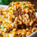 Cheesy Hamburger Casserole with Elbow Macaroni Delight First Image