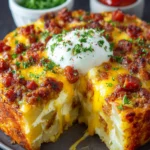 Spicy Chorizo & Potato Egg Casserole with Melty Cheese First Image