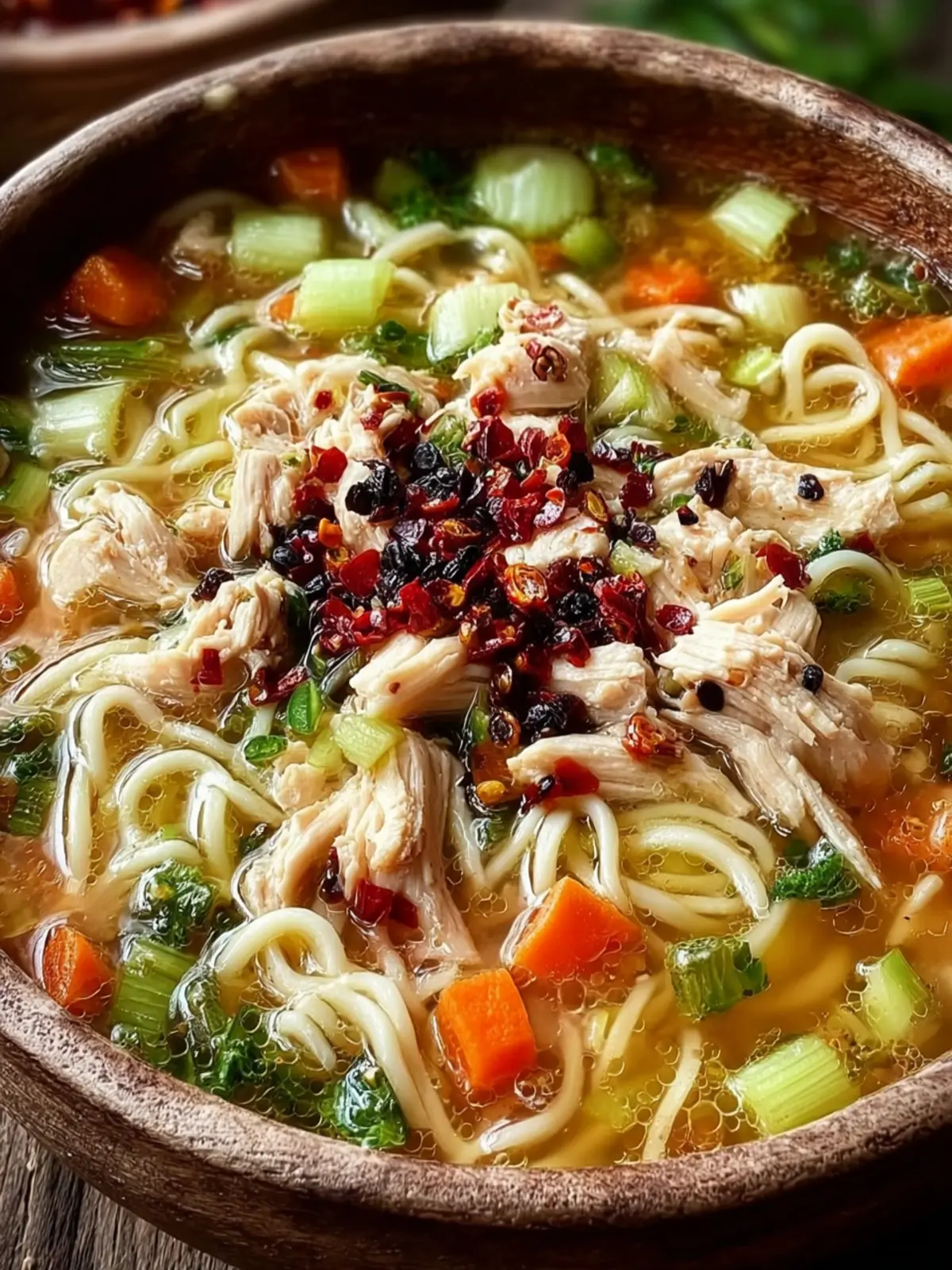 Aromatic Ginger Garlic Chicken Noodle Soup – Alrightwithme First Image