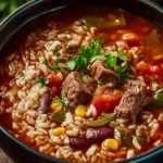 Mexican Beef and Rice Soup Recipe First Image