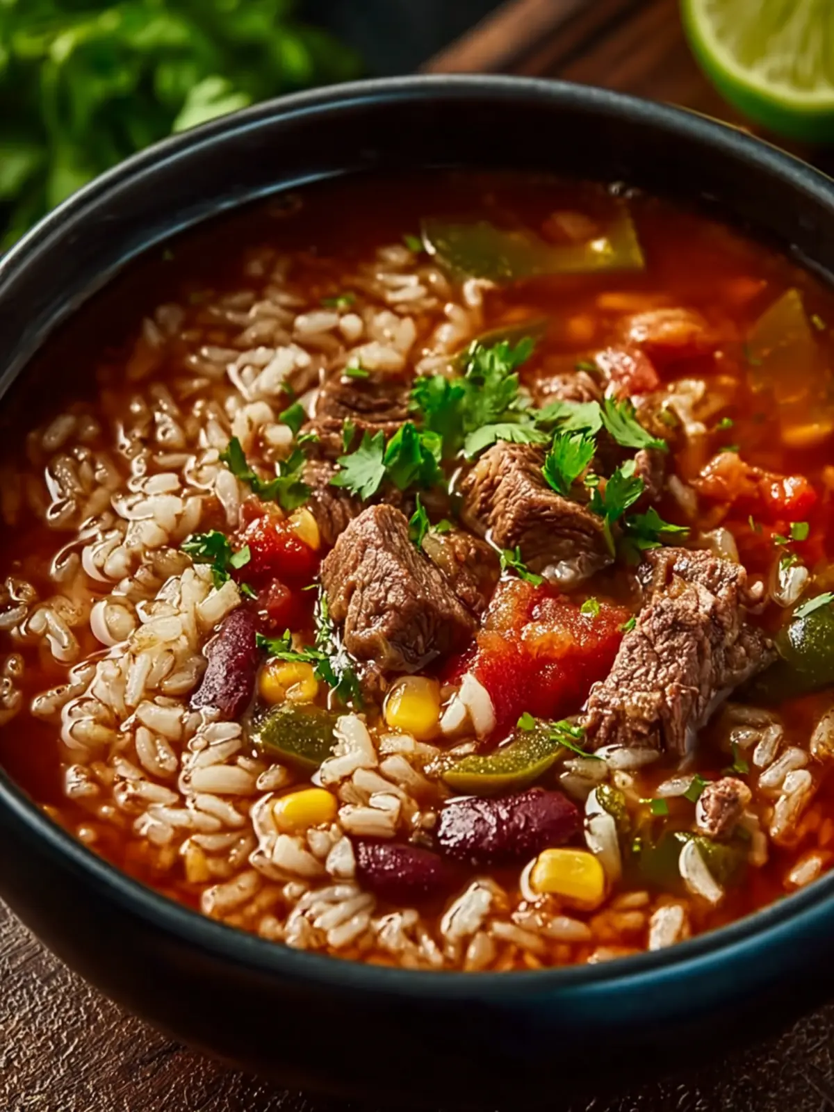 Mexican Beef and Rice Soup Recipe First Image