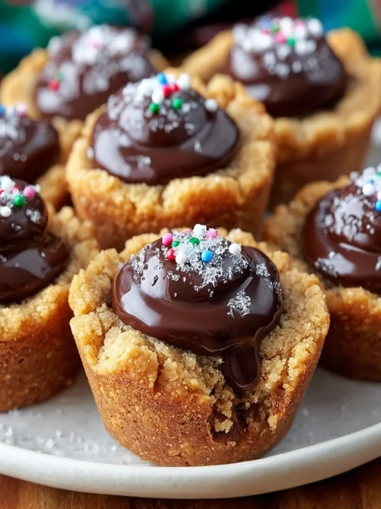Peanut Butter Cookie Cups with Chocolate Ganache First Image