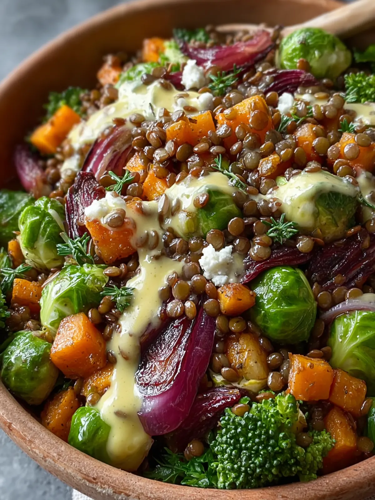 Roasted Veggie Lentil Salad: Easy Maple-Mustard Delight 6