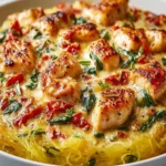 Tuscan Chicken and Spaghetti Squash: A Creamy, Low-Carb Comfort Classic First Image