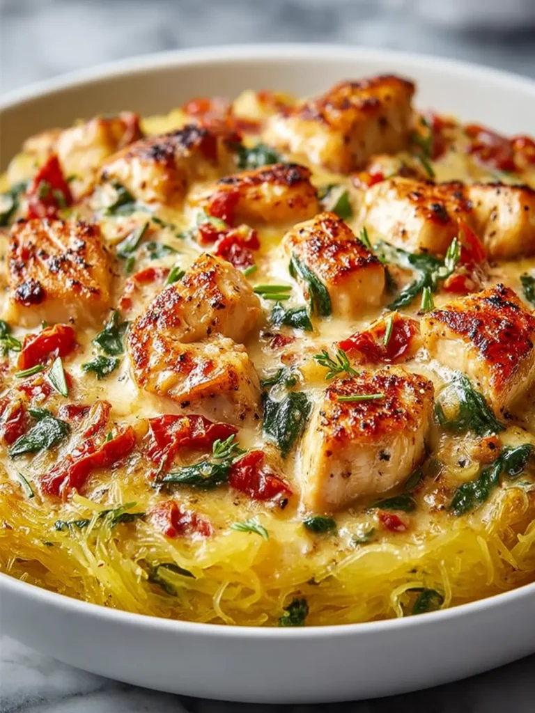 Tuscan Chicken and Spaghetti Squash: A Creamy, Low-Carb Comfort Classic First Image
