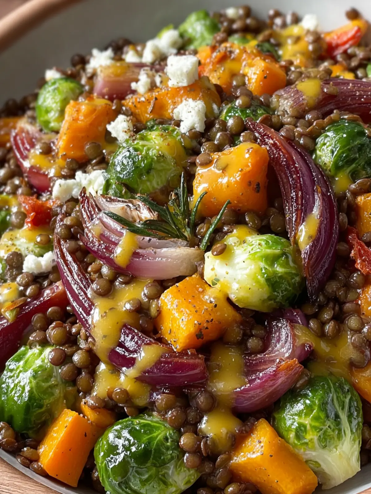 Roasted Veggie Lentil Salad: Easy Maple-Mustard Delight 7