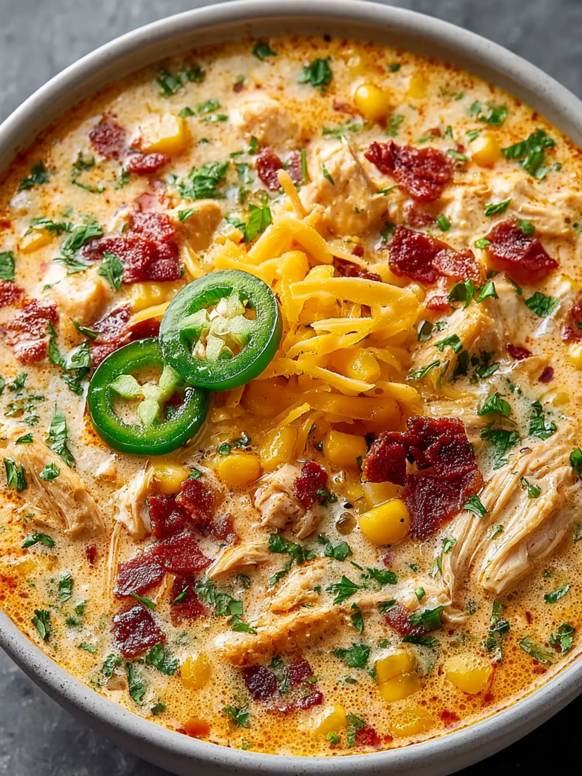 Spicy Jalapeño Popper Chicken Soup First Image