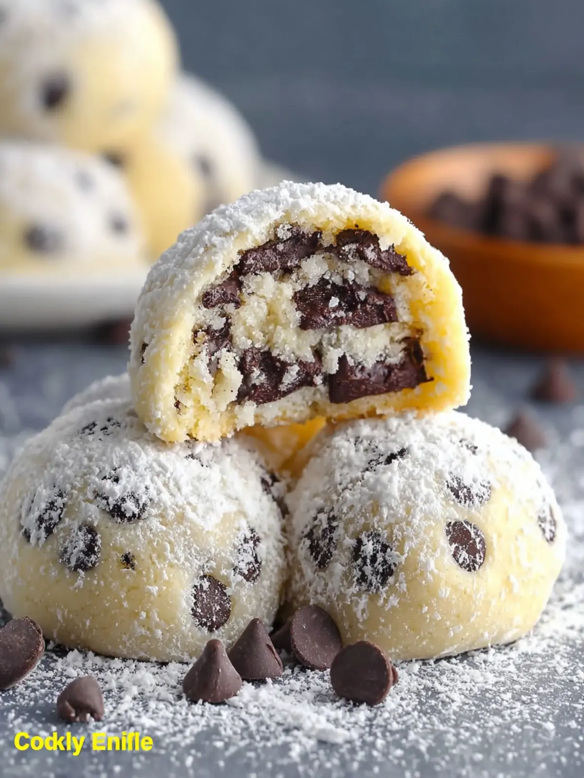 Chocolate Chip Snowball Cookies First Image