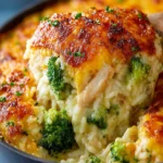 Cheesy Broccoli Chicken and Rice Casserole First Image