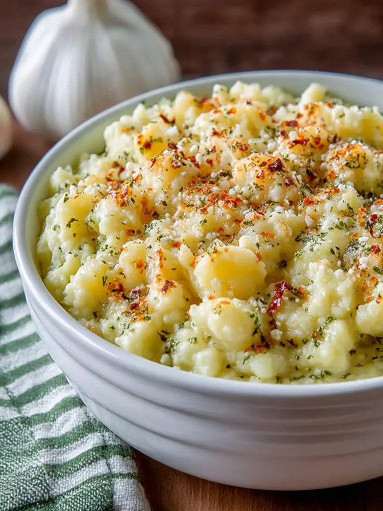 Pureed Cauliflower with Garlic, Parmesan, and Goat Cheese First Image
