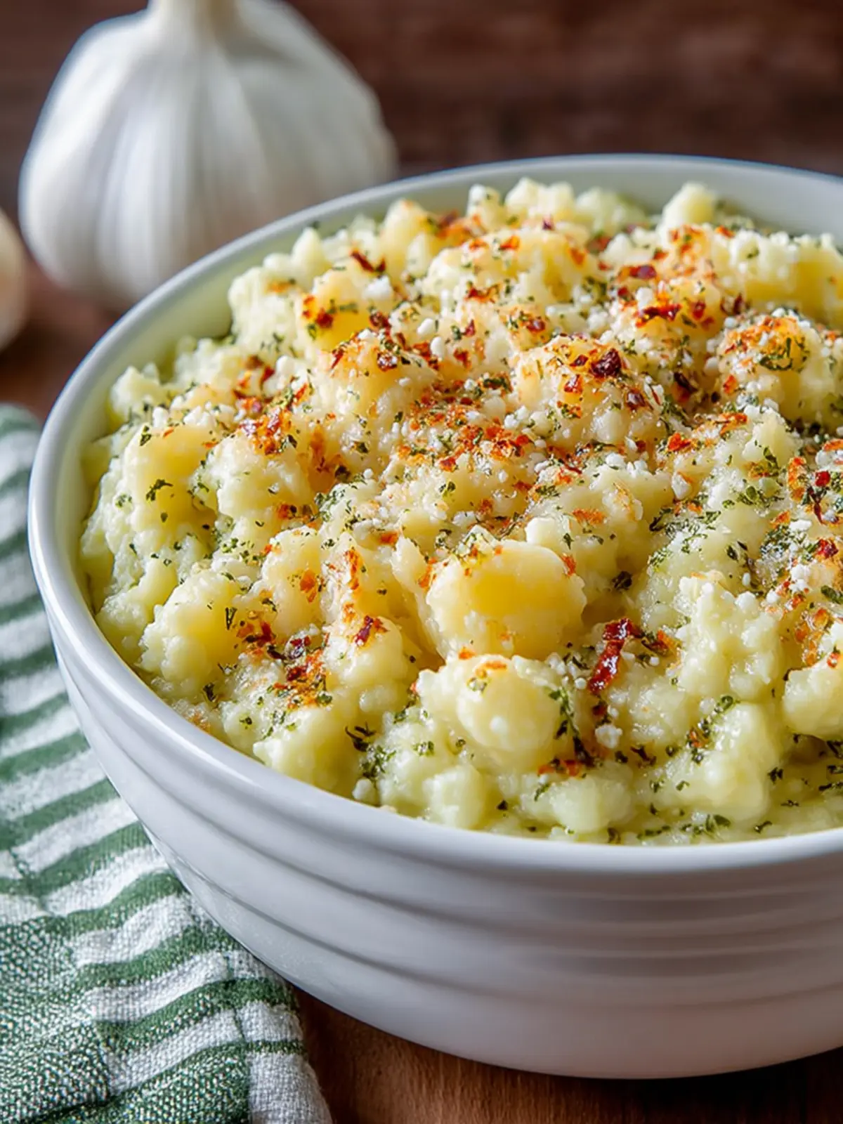 Pureed Cauliflower with Garlic, Parmesan, and Goat Cheese First Image