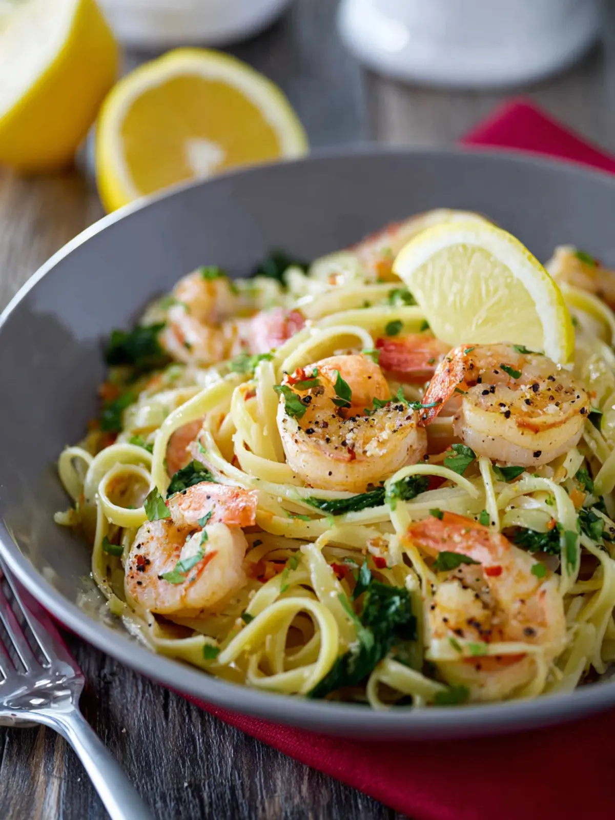 Lemon Pepper Shrimp Pasta First Image