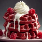 Red Velvet Waffles with Cream Cheese First Image
