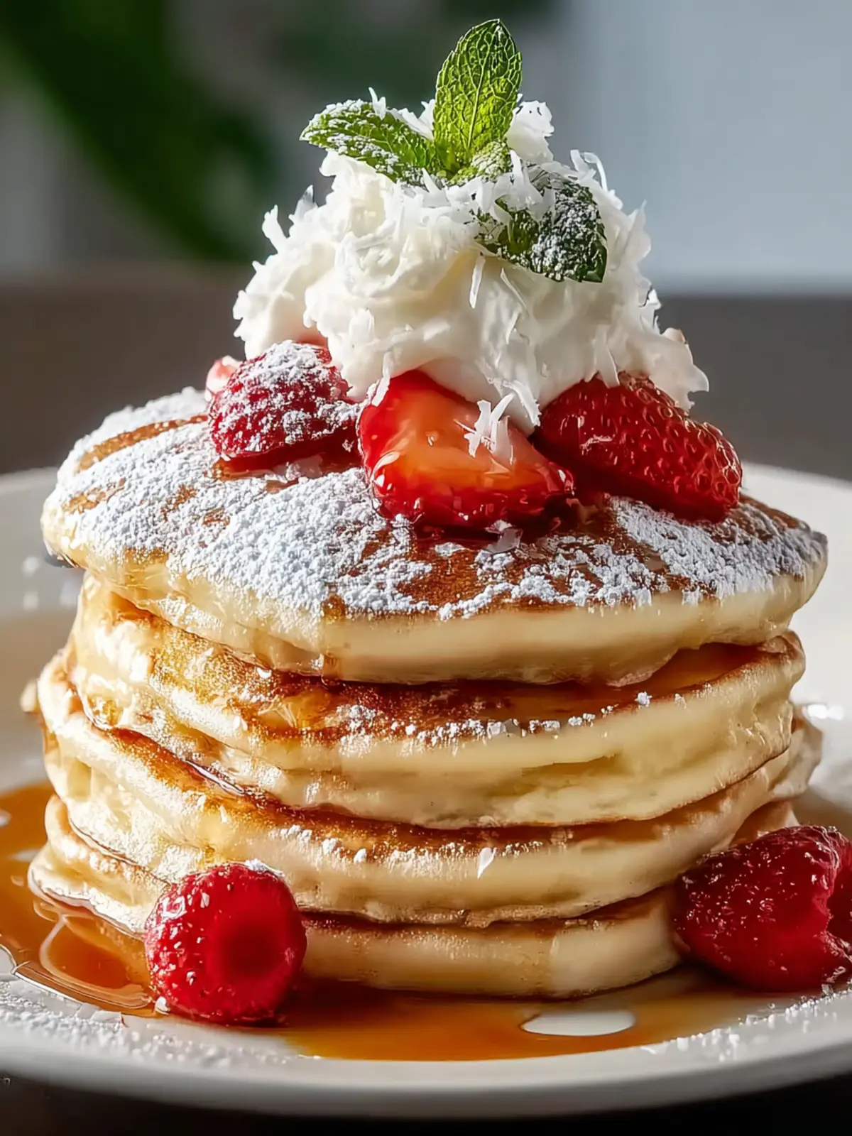 Sweet Coconut Cream Pancakes An Incredible 7 Step Recipe Fourth Image glecwh