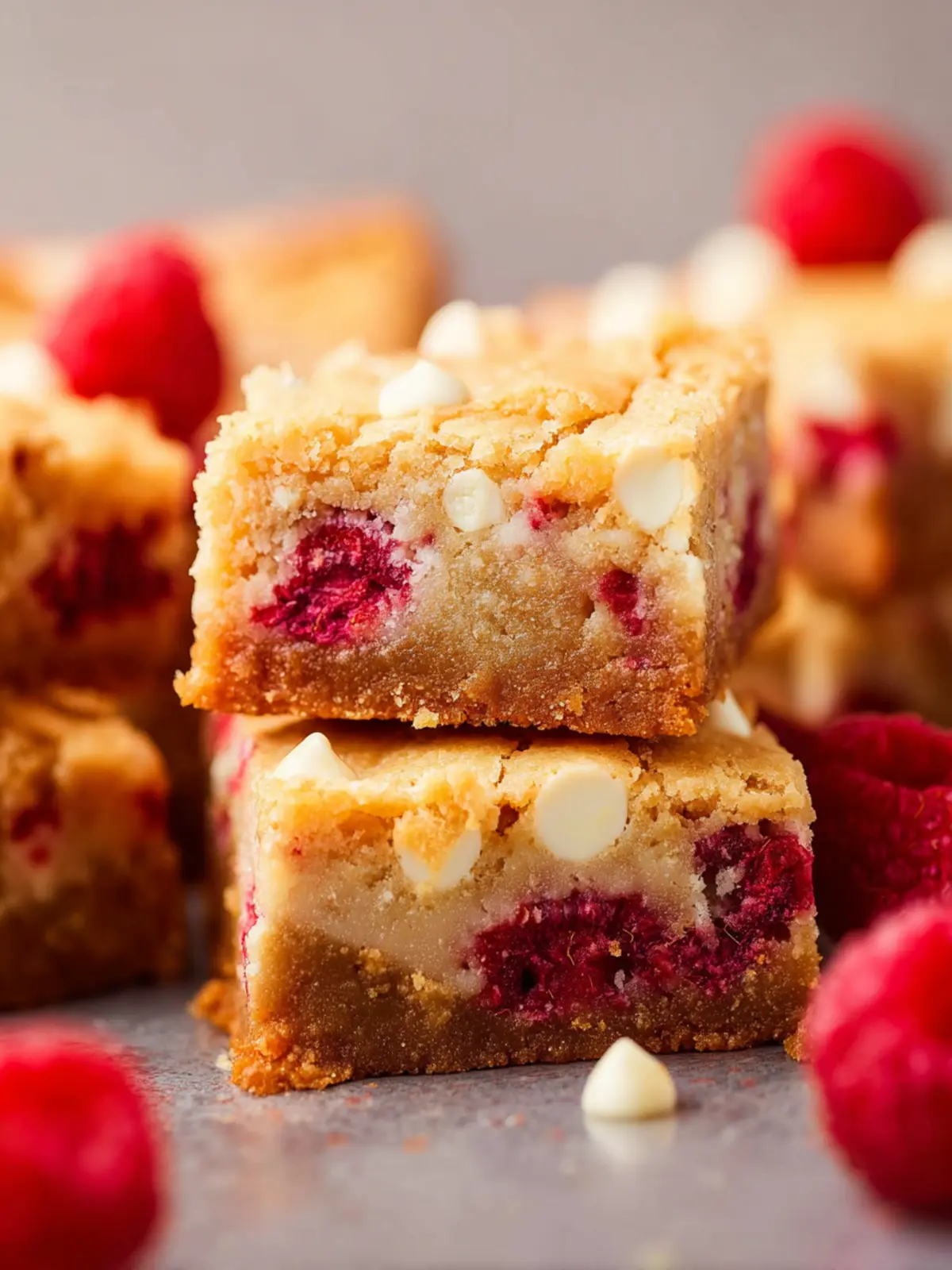 White Chocolate Raspberry Blondies: Irresistibly Gooey Goodness 8 White Chocolate Raspberry Blondies Fourth Image qmjzeb