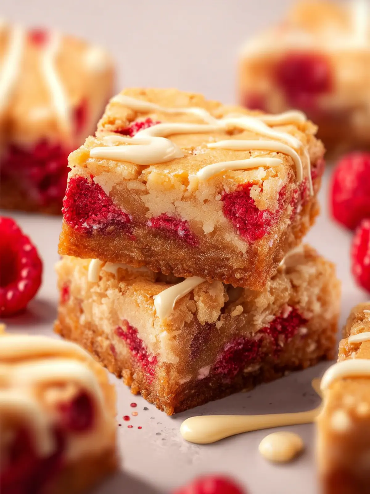 White Chocolate Raspberry Blondies: Irresistibly Gooey Goodness 6 White Chocolate Raspberry Blondies Second Image s9bwjh