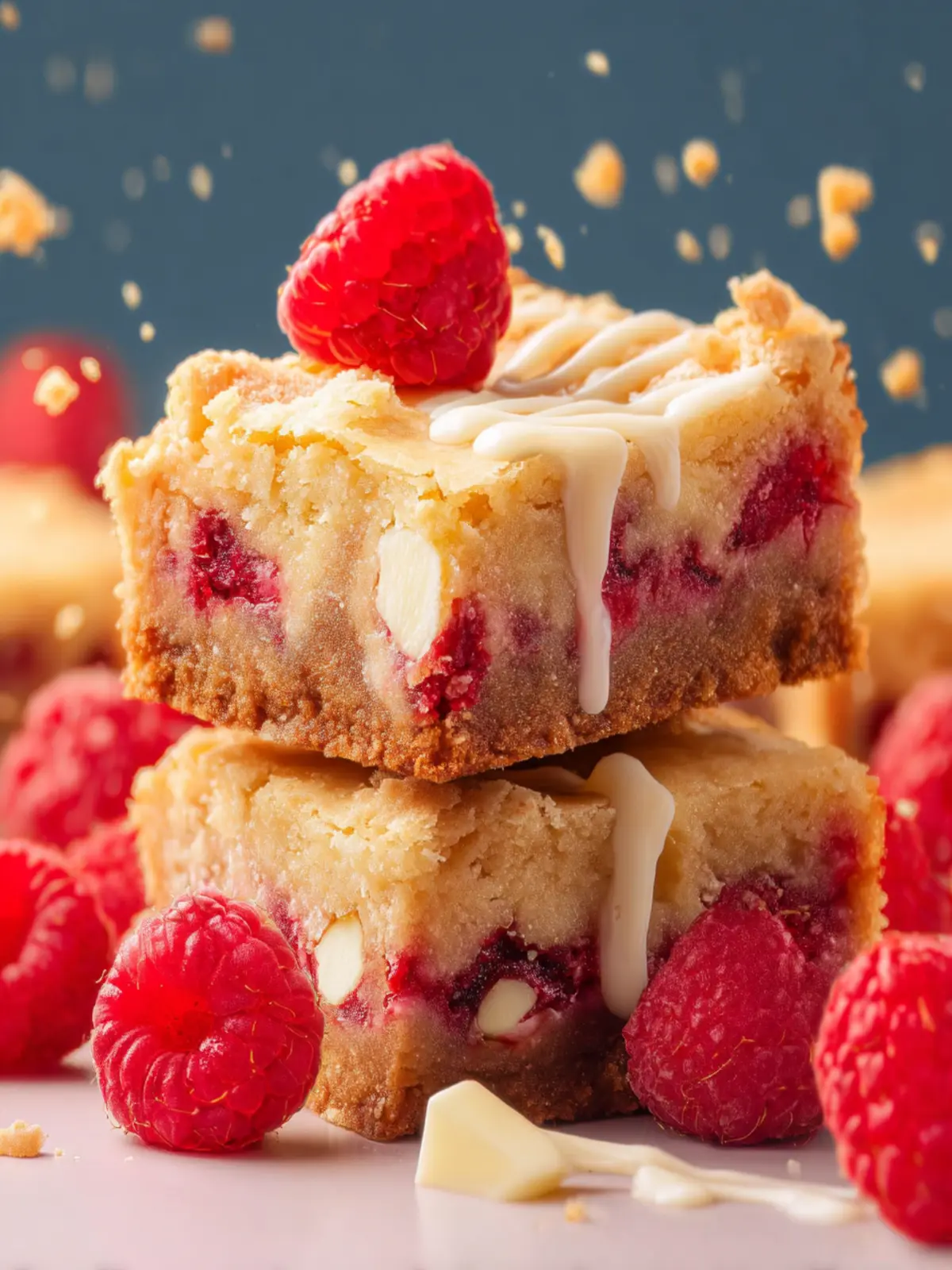 White Chocolate Raspberry Blondies: Irresistibly Gooey Goodness 7 White Chocolate Raspberry Blondies Third Image klo6iy