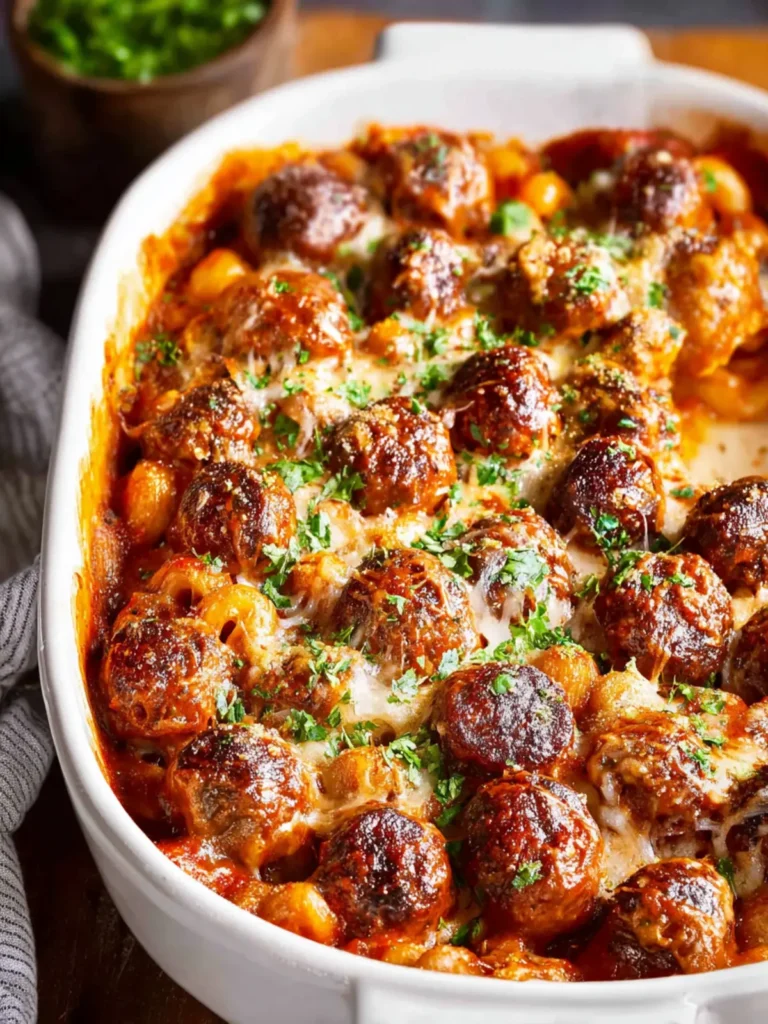 Dump and Bake Meatball Casserole First Image