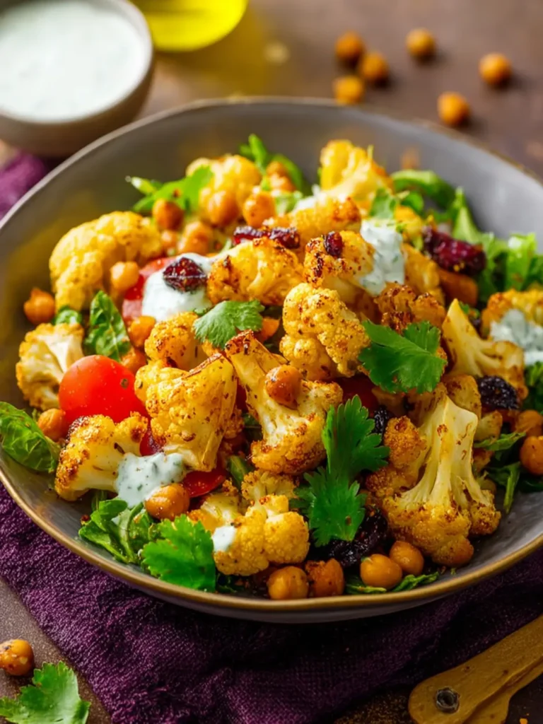 Curried Roasted Cauliflower Chickpea Salad (Easy & Flavor-Packed) 🥗 First Image